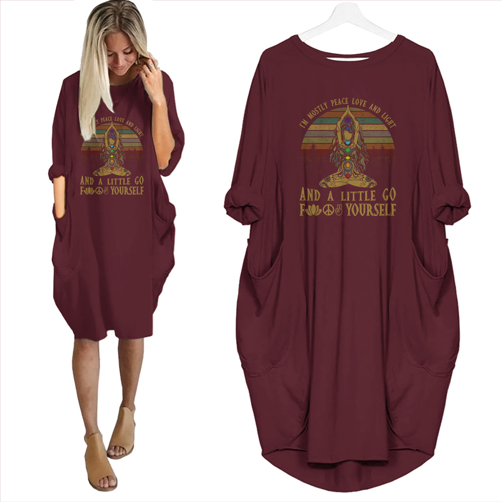 I'm Mostly Peace Love And Light Limited Edition Pocket Dress Hippie Clothes I'm Mostly Peace Love And Light Limited Edition Pocket Dress Hippie Clothes
