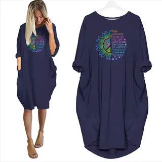 They Whispered To Her You Can’t Withstand The Storm Limited Edition Pocket Dress Hippie Clothes – alternate