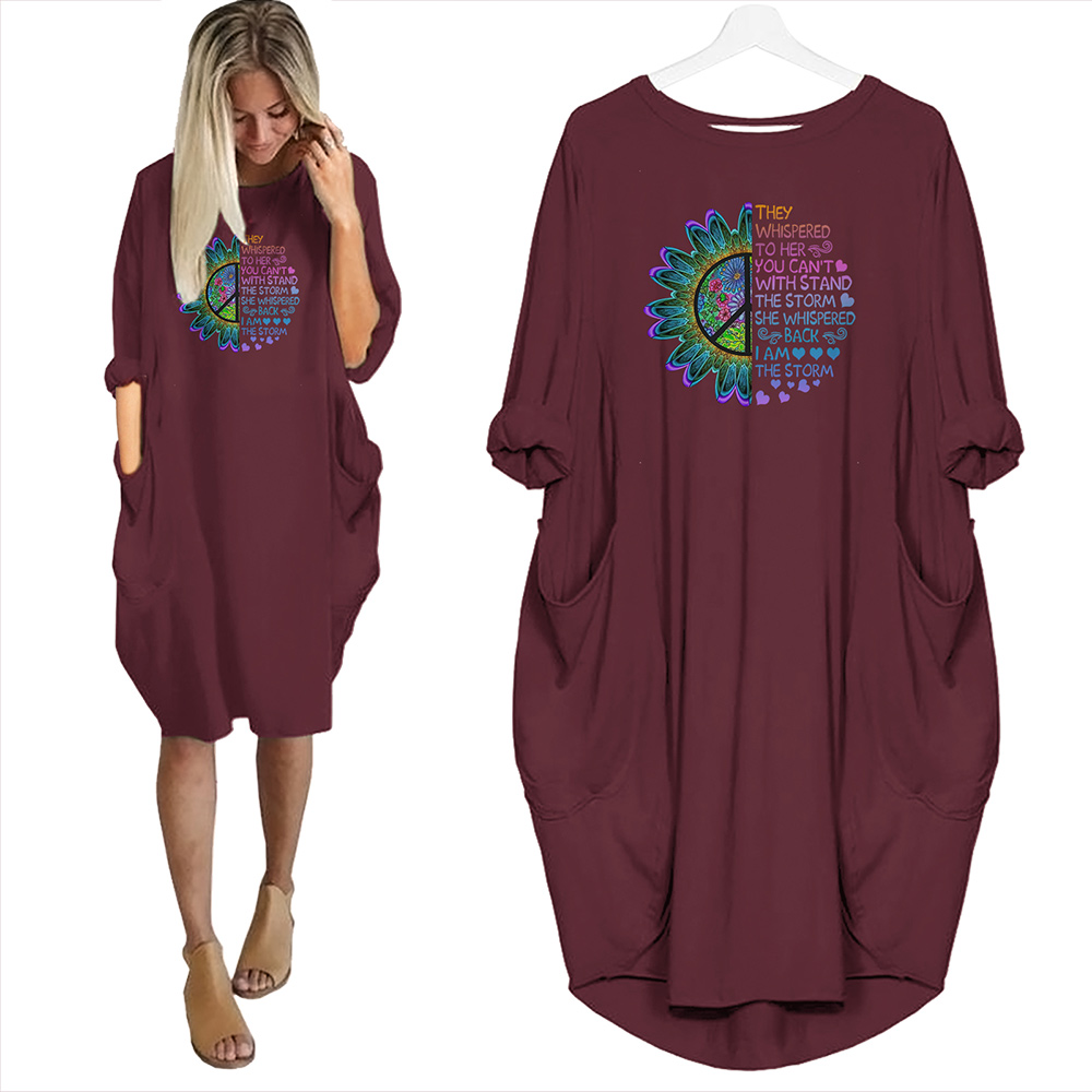 They Whispered To Her You Can’t Withstand The Storm Limited Edition Pocket Dress Hippie Clothes They Whispered To Her You Can’t Withstand The Storm Limited Edition Pocket Dress Hippie Clothes