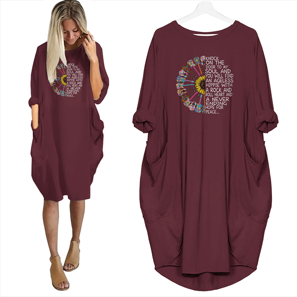 Knock On The Door To My Soul And You Will Find An Ageless Hippie Limited Edition Pocket Dress Hippie Clothes Knock On The Door To My Soul And You Will Find An Ageless Hippie Limited Edition Pocket Dress Hippie Clothes