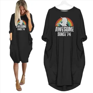 Birthday Outfits Awesome Since 1974 Limited Edition Pocket Dress