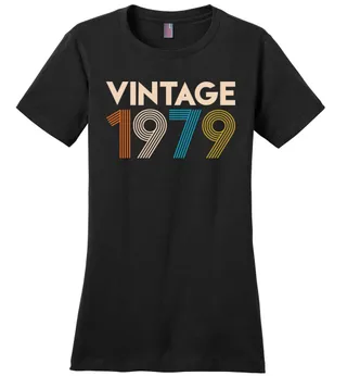 Birthday Shirt Gift Ideas For Women Vintage 1979 Black